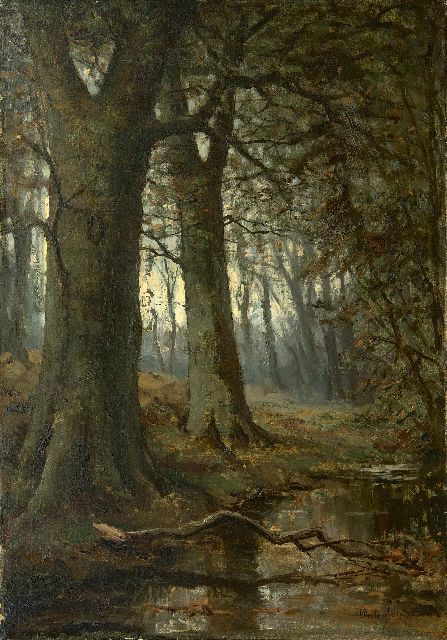 Frits Mondriaan | Forest view with a stream, oil on canvas, 69.2 x 49.0 cm, signed l.r.