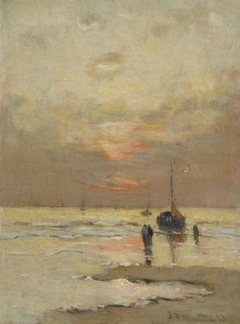 Morgenstjerne Munthe | At sunset, oil on painter's board, 25.0 x 19.3 cm, signed l.r. and dated '23