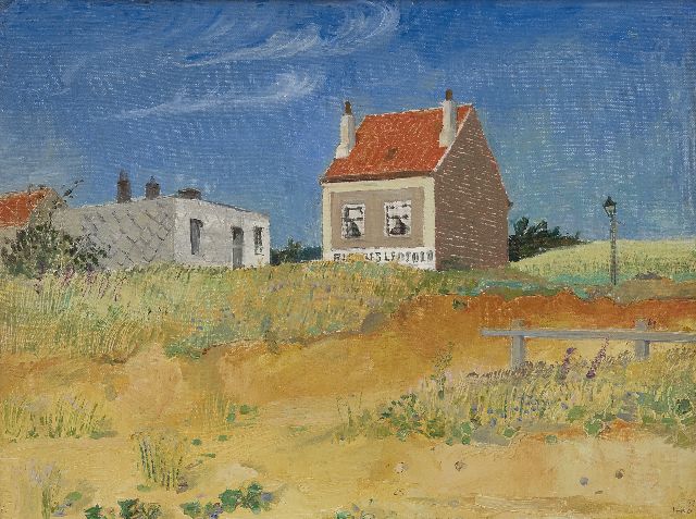 Harm Kamerlingh Onnes | A house near Brussels, oil on canvas laid down on panel, 34.4 x 45.5 cm, signed l.r. with monogram and dated '38