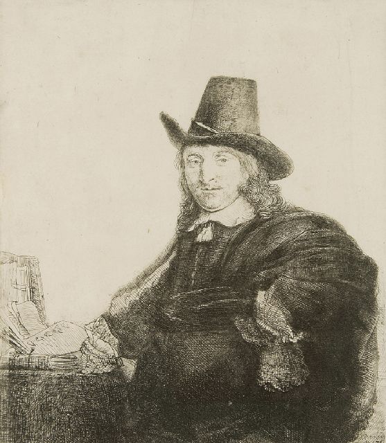 Rembrandt | The painter Jan Asselijn, also called 'Krabbetje', etching, 19.2 x 16.4 cm, signed l.r. in the plate