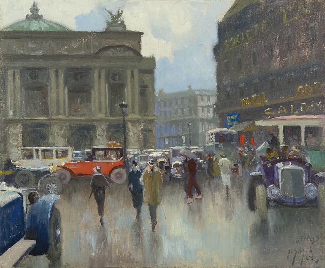 A.P. Schotel | A view of Paris with the Opéra Garnier, oil on canvas, 46.2 x 56.3 cm, signed l.r. and dated '24