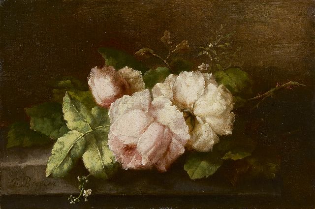 Frederika Breuer-Wikman | A still life with roses, oil on canvas, 29.9 x 44.9 cm, signed l.l.