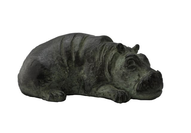 Heyster H.  | Young hippopotamus, bronze 12.0 x 9.0 cm, signed with monogram on the edge