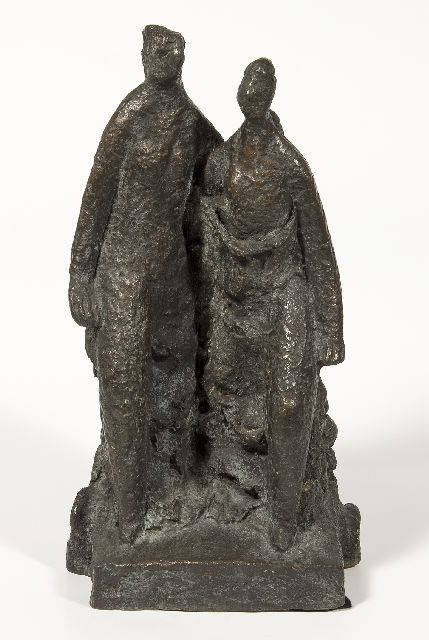 Charles Eyck | Two figures, bronze, 33.0 x 18.0 cm, signed on the base and dated 1962