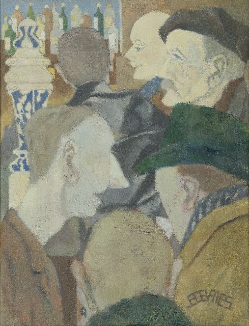 Jac. de Vries | Tavern in Haarlem, oil on canvas, 40.2 x 30.5 cm, signed l.r. with monogram and painted ca. 1965