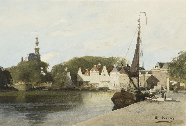 Karel Klinkenberg | The harbour of Hoorn, watercolour on paper, 16.8 x 24.7 cm, signed l.r.