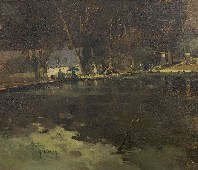 Gerard Moortgat | Lanscape near the monastry of Rouge-Clôitre near Brussels        Landscape with Monastery, oil on canvas, 60.0 x 72.0 cm, signed signed and without frame
