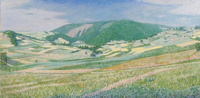 Ferdinand Hart Nibbrig | Landscape in the Eifel, oil on canvas, 60.4 x 120.5 cm, signed l.r. and painted ca. 1906-1909