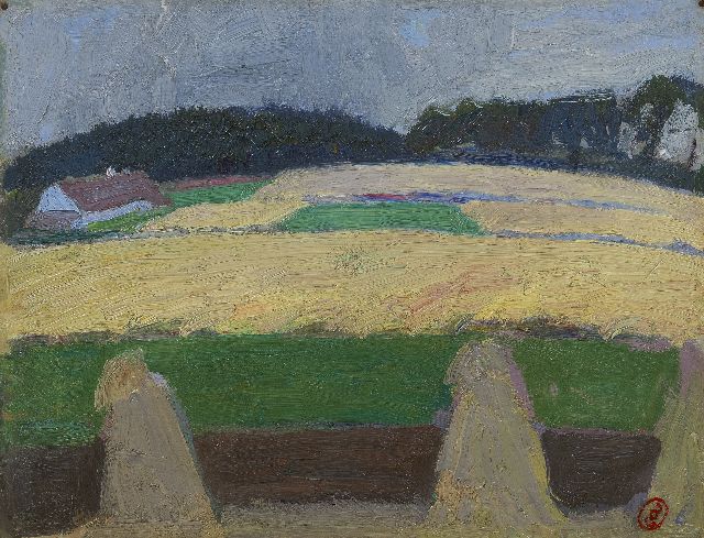 Smet G. de | The ripe corn, oil on painter's board 26.7 x 34.7 cm, signed l.r. with monogram