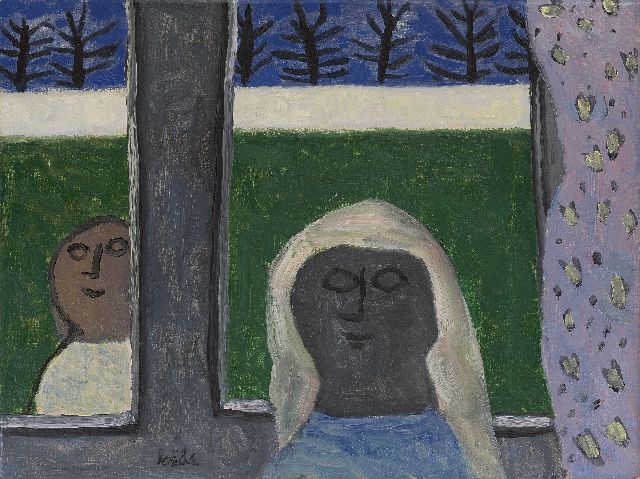 Roëde J.  | Inside and outside, oil on canvas 44.7 x 60.1 cm, signed l.l.