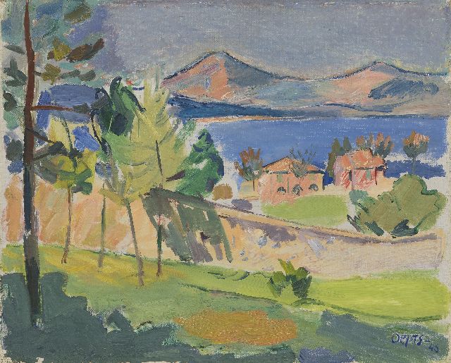 Wim Oepts | Les Mûriers, Saint Tropez, oil on board, 34.6 x 42.5 cm, signed l.r. and dated '46