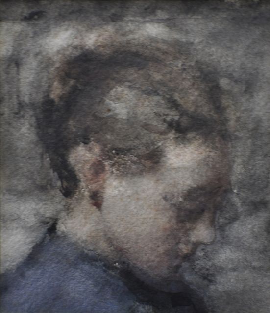 Albert Roelofs | Portrait of a girl, watercolour on paper, 18.2 x 15.2 cm, painted in 1901