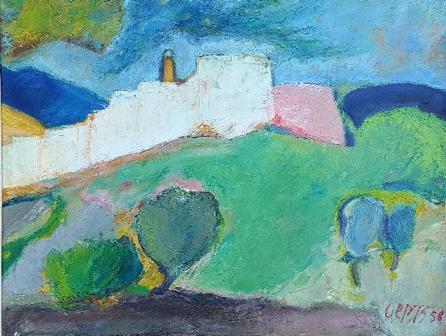 Wim Oepts | Oriental landscape, oil on canvas, 35.3 x 45.5 cm, signed l.r. and dated '58