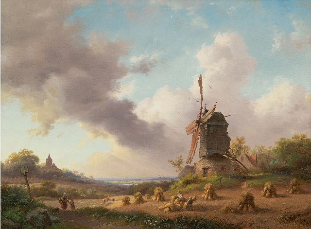 Frederik Marinus Kruseman | Harvest month, August, oil on panel, 28.5 x 38.5 cm, signed l.r. and dated 1850