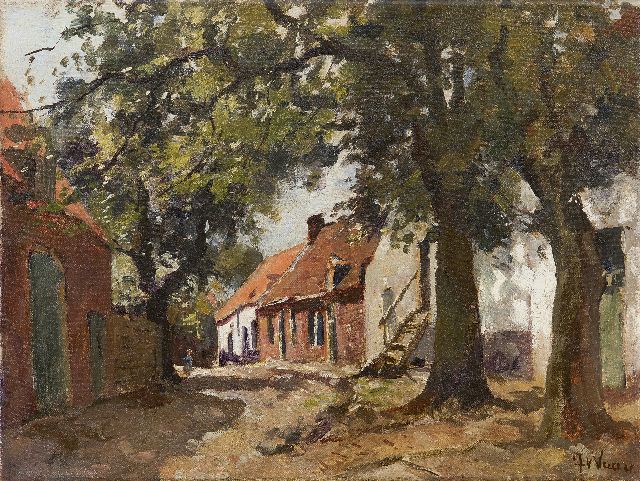 Jan van Vuuren | Street in Harderwijk, oil on canvas, 30.3 x 40.3 cm, signed l.r.