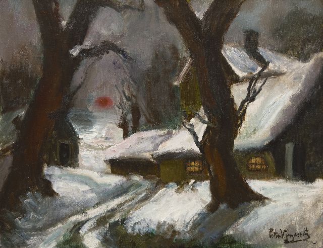 Piet van Wijngaerdt | Winter Landscape, oil on canvas, 70.0 x 90.2 cm, signed l.r.