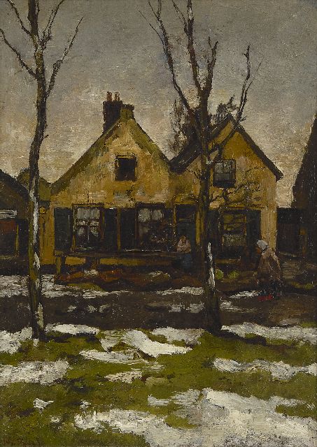 Willem de Zwart | A snow-covered village, oil on canvas laid down on panel, 41.0 x 29.5 cm, signed l.l.