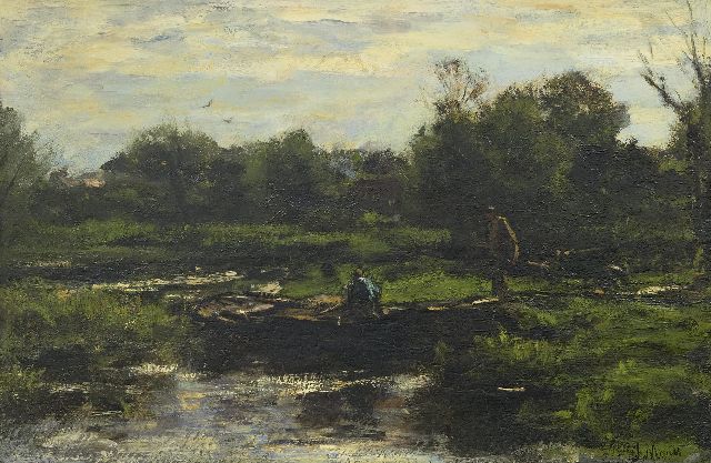 Maris J.H.  | Wheeling sand, oil on canvas 40.0 x 59.8 cm, signed l.r. and painted ca. 1889