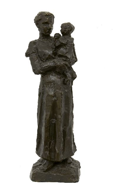 Lambertus Zijl | Mother and child, bronze, 49.0 cm, signed on the base and executed 1917
