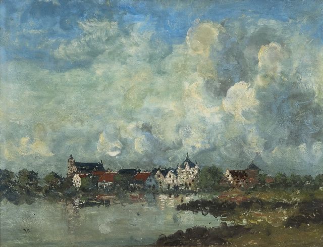 Jan Voerman sr. | A view of Hattem, oil on panel, 30.5 x 39.7 cm