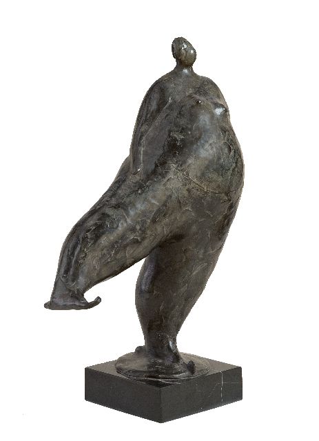 Evert van Hemert | Sjoukje, patinated bronze, 28.0 x 22.0 cm, signed with monogram on the base and executed in 2010