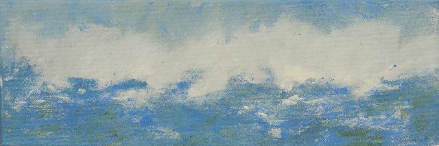 Evert van Hemert | Seascape, acrylic on canvas, 20.0 x 60.0 cm, signed l.r.