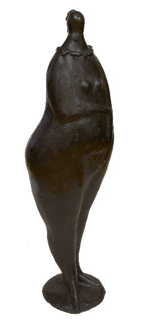 Evert van Hemert | Kraagje, patinated bronze, 81.0 x 23.0 cm, signed on the base with monogram and executed 2010