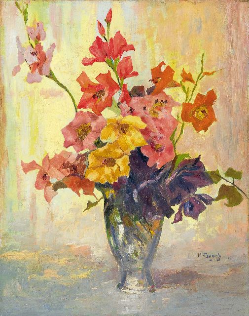Herman Bogman jr. | Sword lillies, oil on canvas, 50.1 x 40.1 cm, signed l.r.