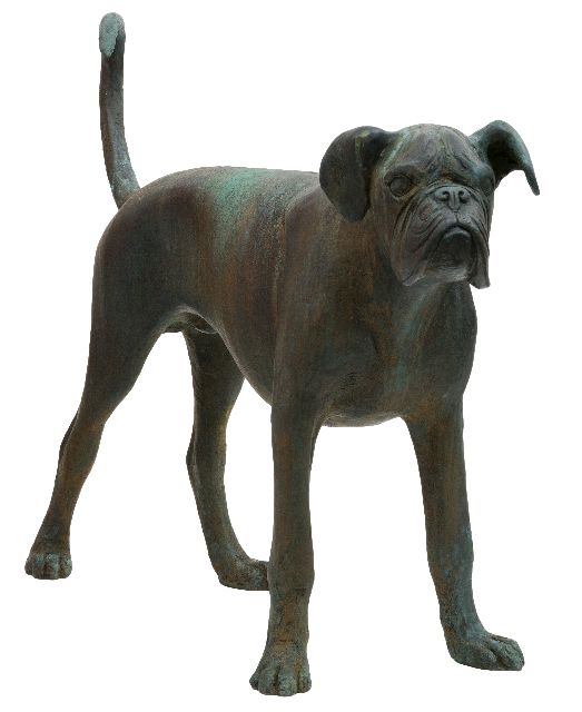 Hetty Heyster | A  young boxer, bronze, 50.0 x 75.0 cm, executed ca. 1995