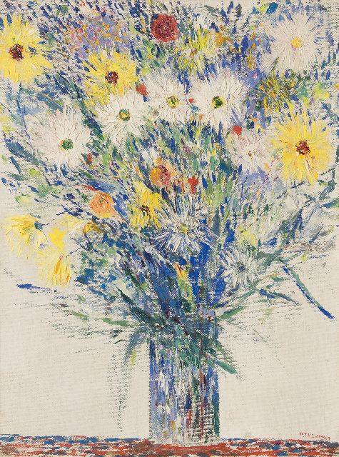 Pierre Thevenet | Flower still life, oil on canvas, 80.5 x 60.6 cm, signed l.r.