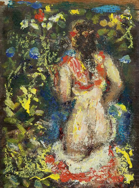 Westermann G.B.J.  | Ingrid, oil on panel 16.8 x 12.5 cm, signed u.r. with initials and dated on the reverse 31 juli '68