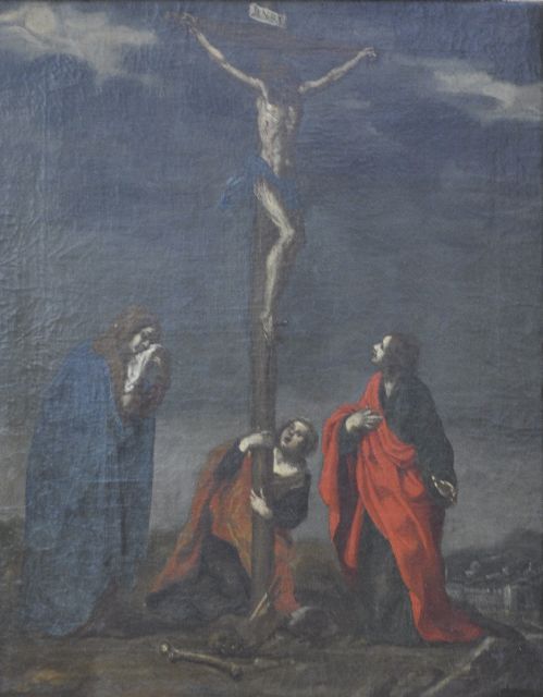 Navolger Pieter Pourbus | Crucified Christ, oil on canvas, 53.2 x 40.9 cm