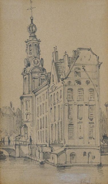 Klinkenberg J.C.K.  | The Munt, drawing on paper 9.0 x 15.0 cm, signed l.r.