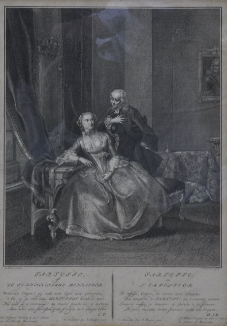 Houbraken J.  | Tartuffe, etching on paper 26.5 x 37.5 cm