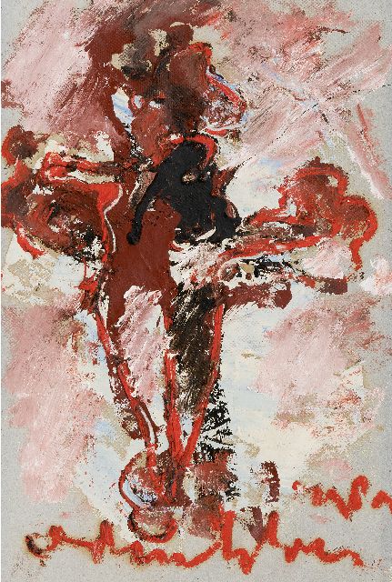 Anton Heyboer | Figure, acrylic on canvas, 41.5 x 27.0 cm, signed l.c. and dated 1989