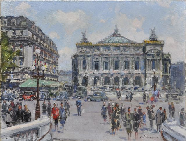Mühlhaus D.  | The Place de l'Opéra, Paris, oil on canvas 59.9 x 79.9 cm, signed l.r.