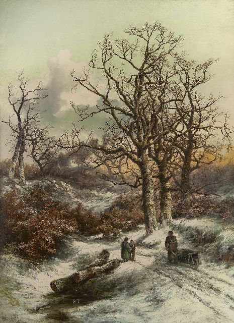 Marius Christiaan Middelbeek | A winter landscape, oil on canvas, 129.9 x 95.3 cm, signed l.l.