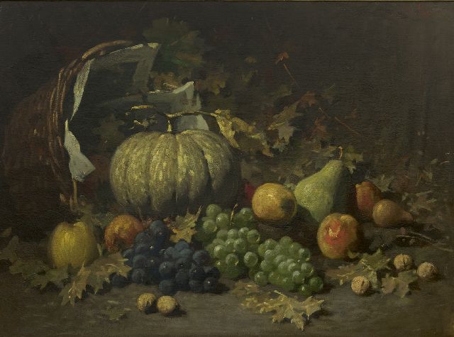 Otto Kriens | Still life with fruit on a forest soil, oil on canvas, 54.4 x 73.0 cm, signed u.r.
