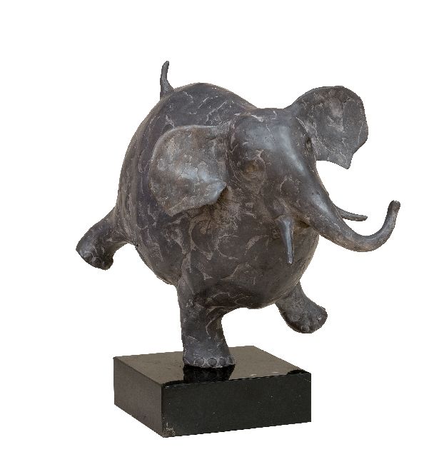 Hemert E. van | Party Animal, patinated bronze 25.0 cm, signed on the belly and executed in 2017