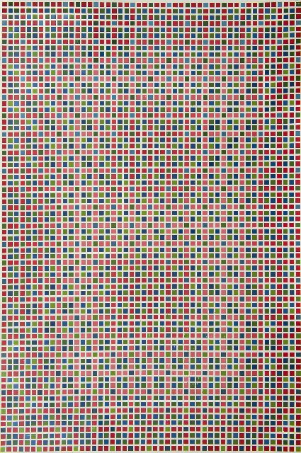 Ende J. van den | Kleurstructuur S (12) '70, lacquer on panel 146.5 x 98.6 cm, signed on the reverse and dated '70