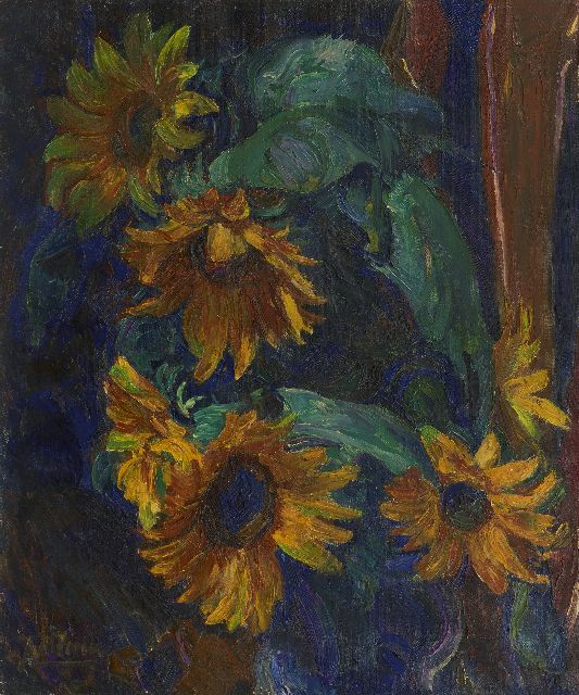 Jan Altink | Sunflowers, oil on canvas, 56.5 x 46.5 cm, signed l.l.