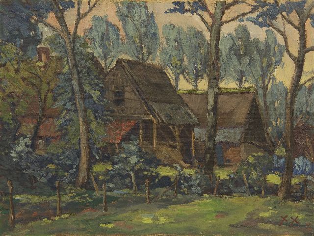 Kruysen J.  | Farmyard, oil on canvas 45.2 x 60.3 cm, signed l.r. with monogram