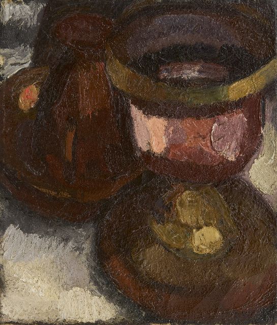 Lau M.J.  | Still life, oil on canvas 26.2 x 22.7 cm, painted ca. 1915