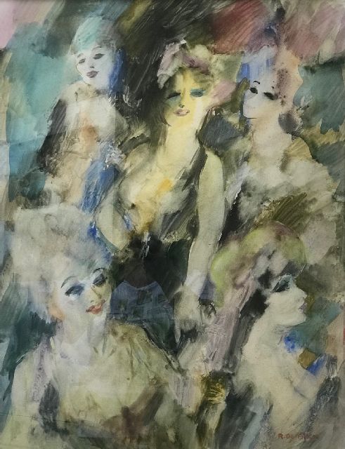 Raphaël de Buck | Feminine beauty, watercolour on paper, 65.0 x 50.0 cm, signed l.r.