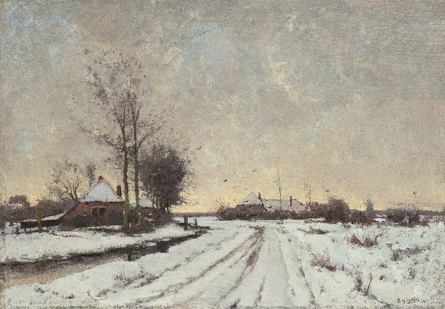 Paul Bodifée | A winter landscape, Overijssel, oil on canvas, 70.3 x 100.0 cm, signed l.r. and dated '96