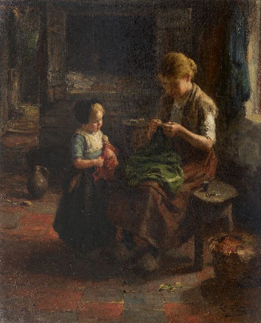 Evert Pieters | Catch them young, oil on canvas, 75.5 x 62.2 cm, signed l.r.