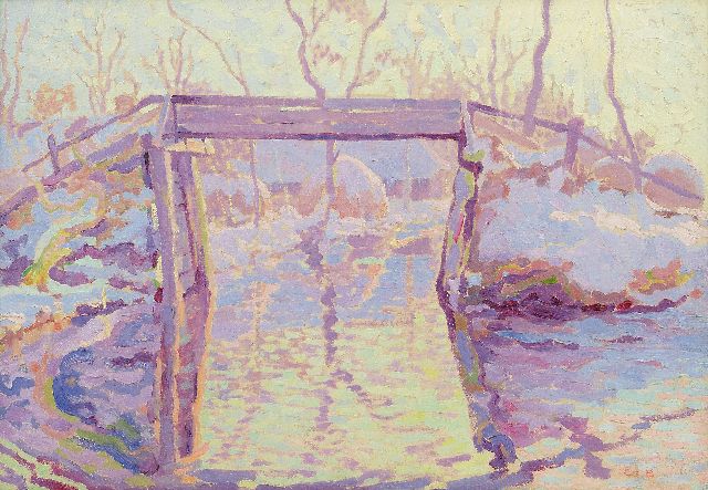 Co Breman | Winter in Giethoorn, oil on canvas laid down on panel, 34.3 x 49.1 cm, signed l.r.