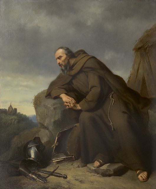 Opzoomer S.  | Pierre d'Amiens, oil on panel 72.8 x 60.5 cm, signed l.l.