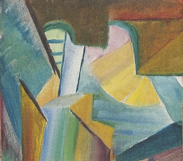 Otto Freundlich | Composition, oil on canvas, 16.4 x 18.7 cm, painted in 1928