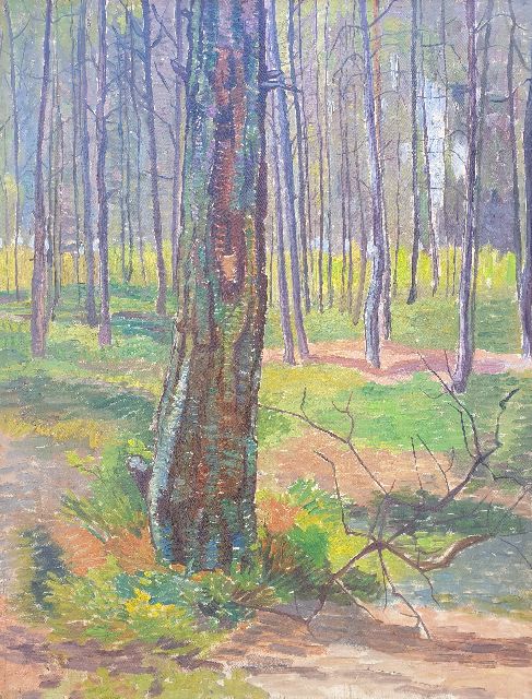 Pijpers E.E.  | Forest, oil on canvas 48.4 x 37.7 cm